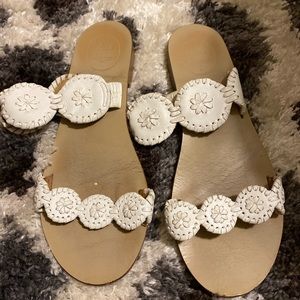 Jack Rogers white sandals